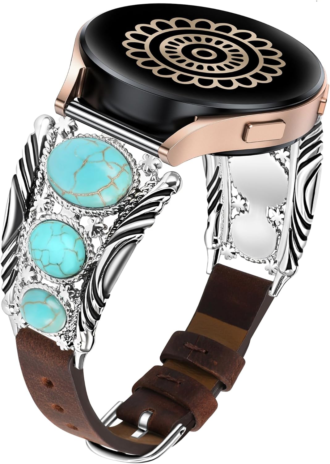Western Turquoise Leather Band for Samsung Watches