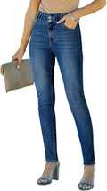 High Waisted Skinny Jeans Womens Stretchy Slimming Jeggings - Full