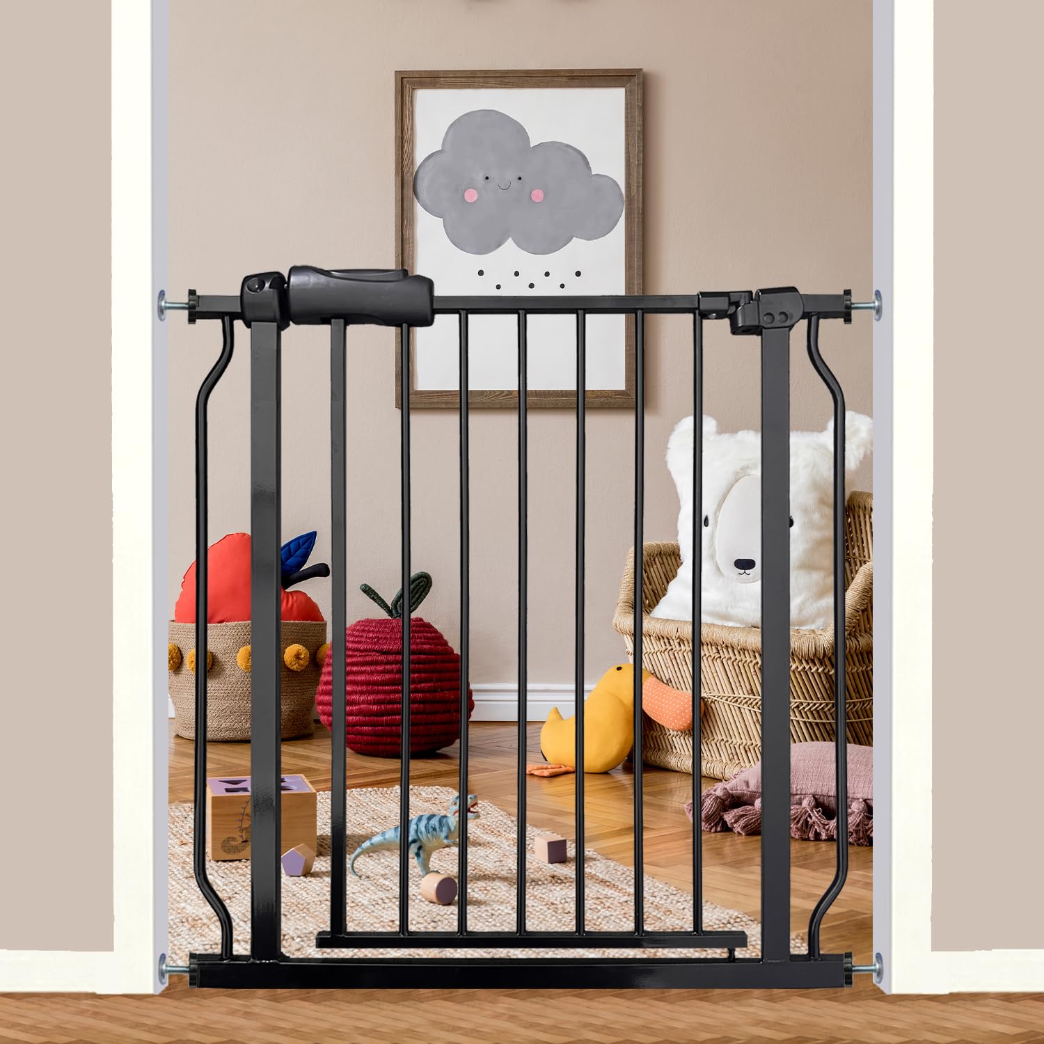 29-34 Inch Baby & Dog Gate - Heavy-Duty Metal Safety Gate