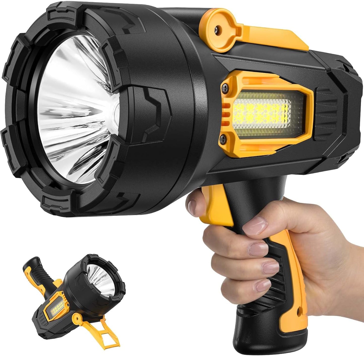 Rechargeable Spotlight with 99,000 Lumens for Outdoor Use