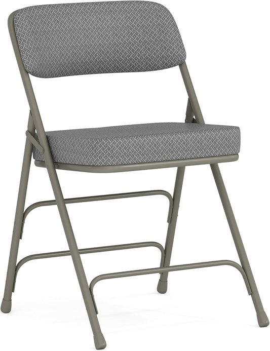 Hercules Series Metal Folding Chair with Cushioned Seat for Events