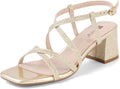 Chunky Block Square Toe Heels - Stable Low Short Heels for Women