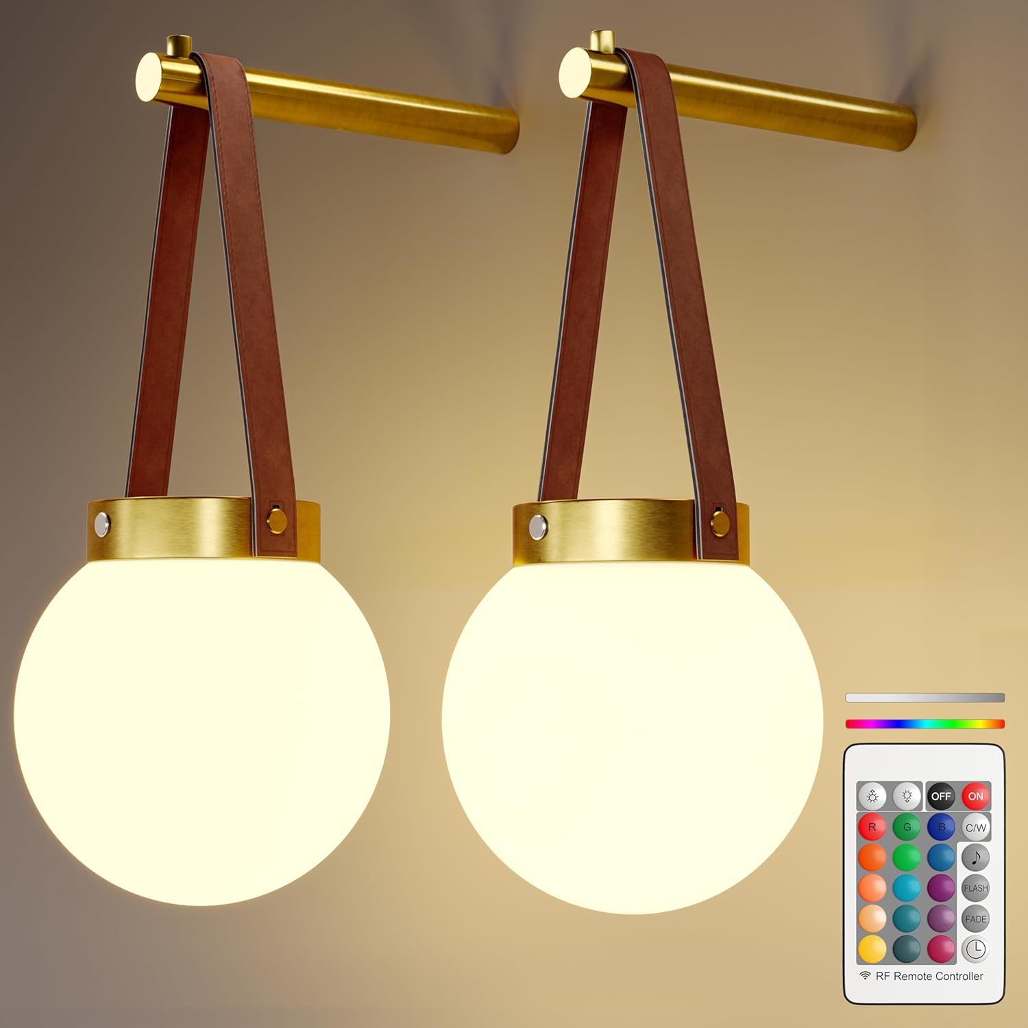 Battery Operated Wall Sconces Set of 2 for Stylish Lighting