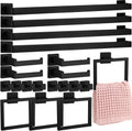 Gisafai 20 Pcs Bathroom Hardware Set 23.6 in Towel Bar - Modern Black
