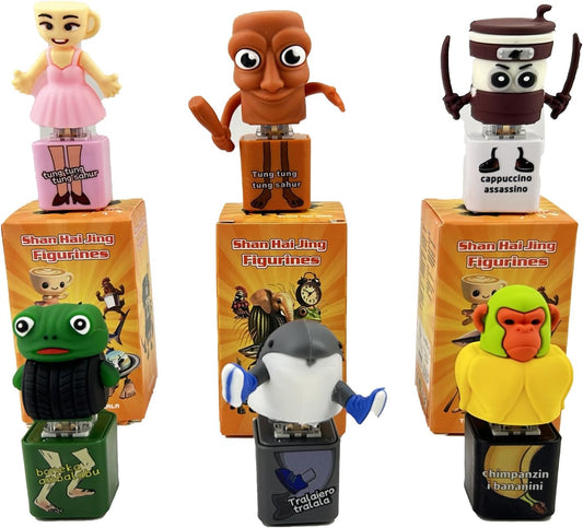 ActiveAura Italian Brainrot Toys: Fun Glow & Voice Figurines Set