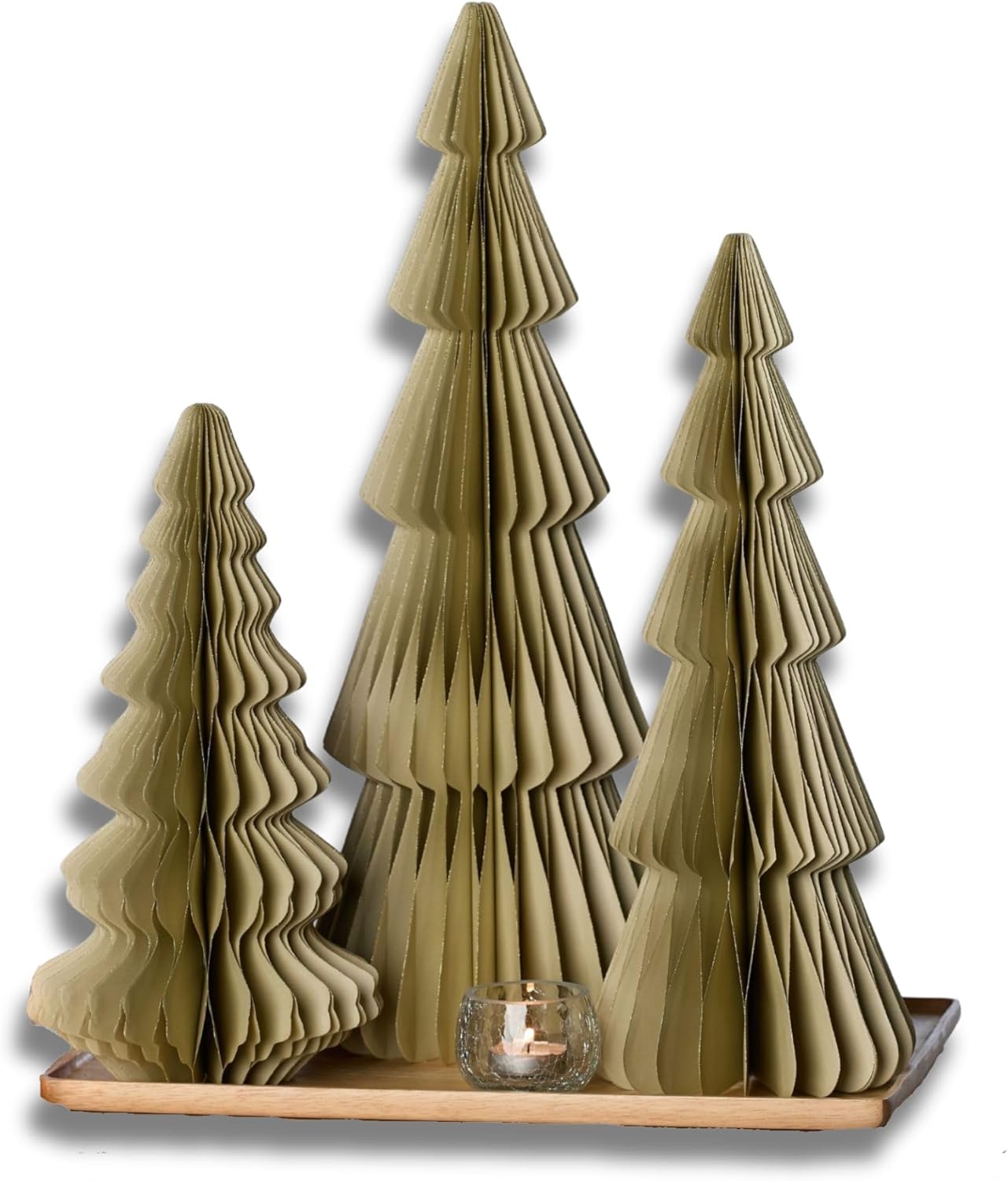 Your Heart's Content Winter Honeycomb Set of 3 Paper Trees