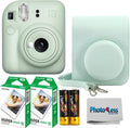 Instax Mini 12 Mint Green Instant Camera Bundle - Film + Case