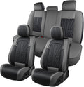 Leather Car Seat Covers Full Set - Waterproof 5-Seat Protection