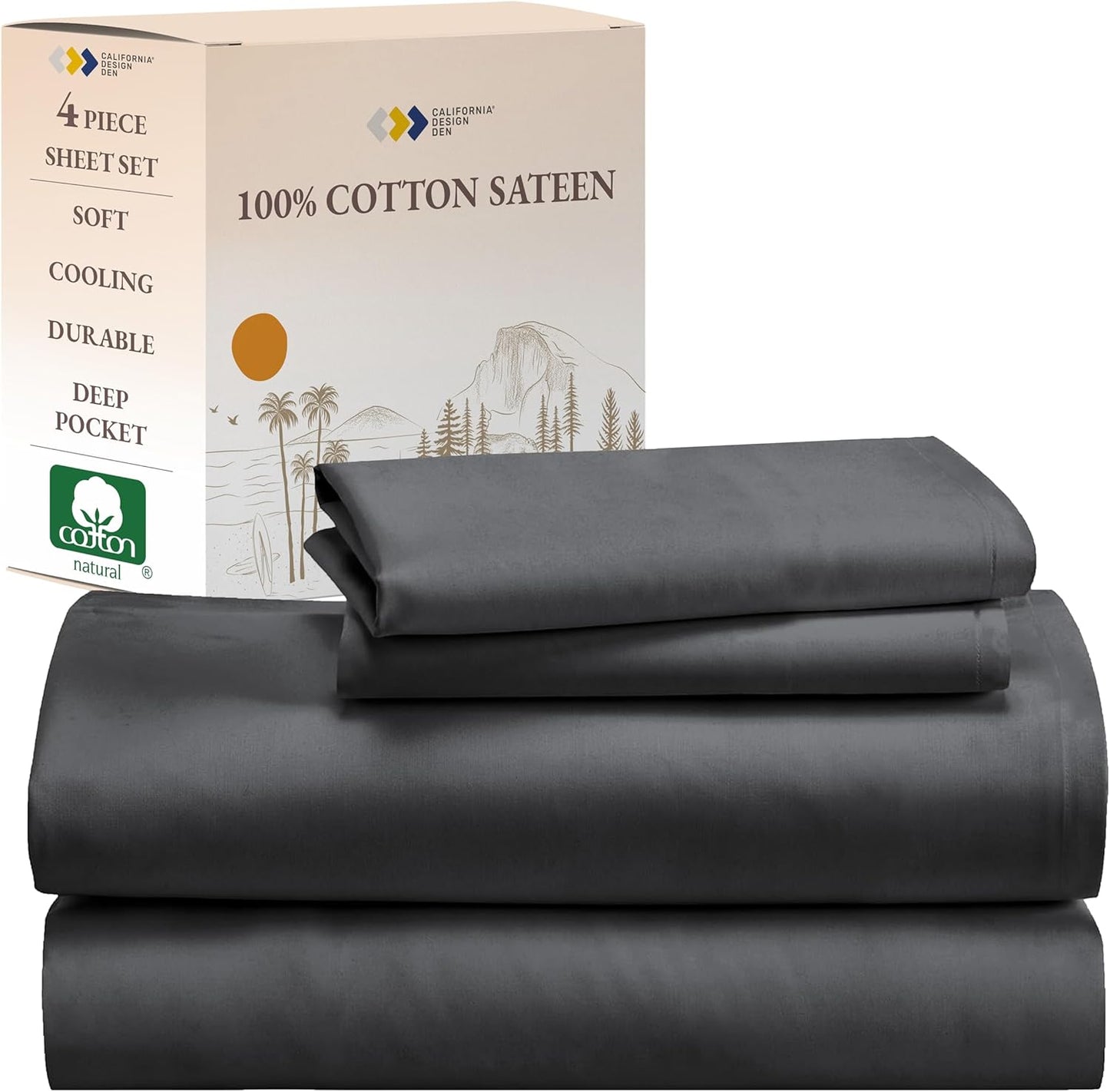 California Design Den Queen Sheet Set - Soft Cotton Bedding