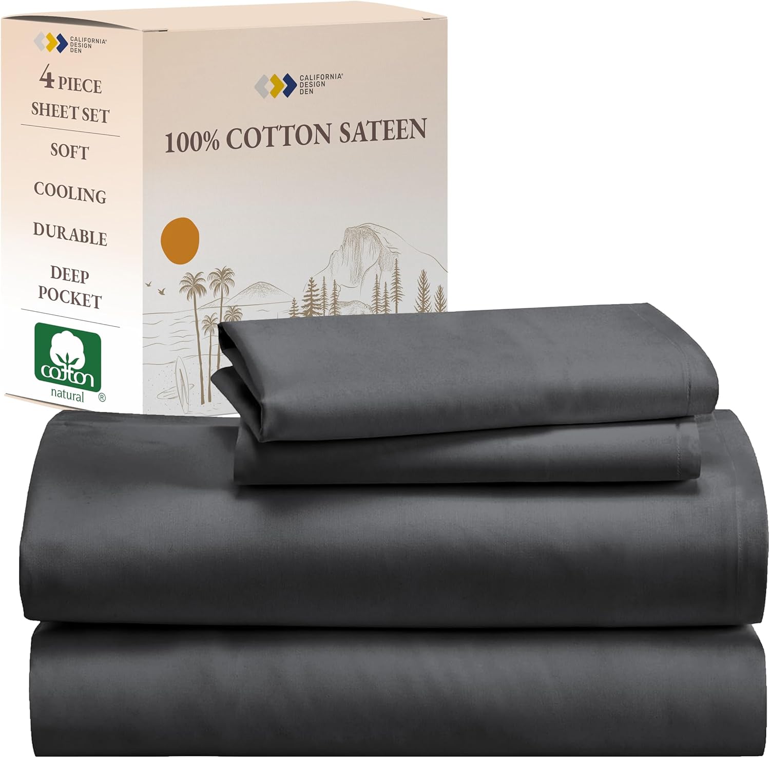 California Design Den Queen Sheet Set - Soft Cotton Bedding