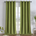 Moss Green 100% Blackout Velvet Curtains 108 in - Thermal, Soundproof