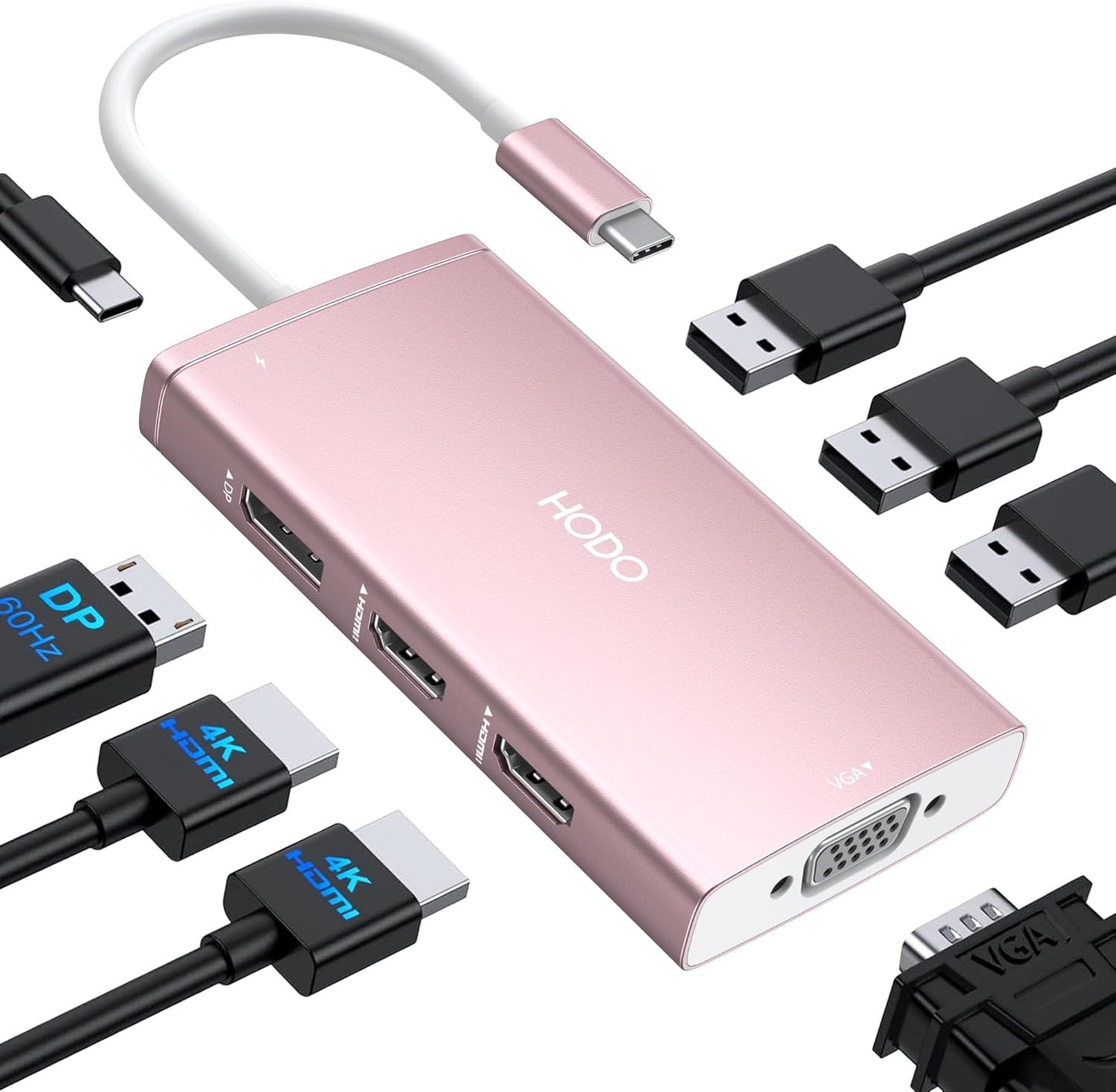 USB C Docking Station for Dual Monitor Setup with 4K Support