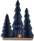 Your Heart's Content Honeycomb Paper Trees Set of 3 - Winter Blue
