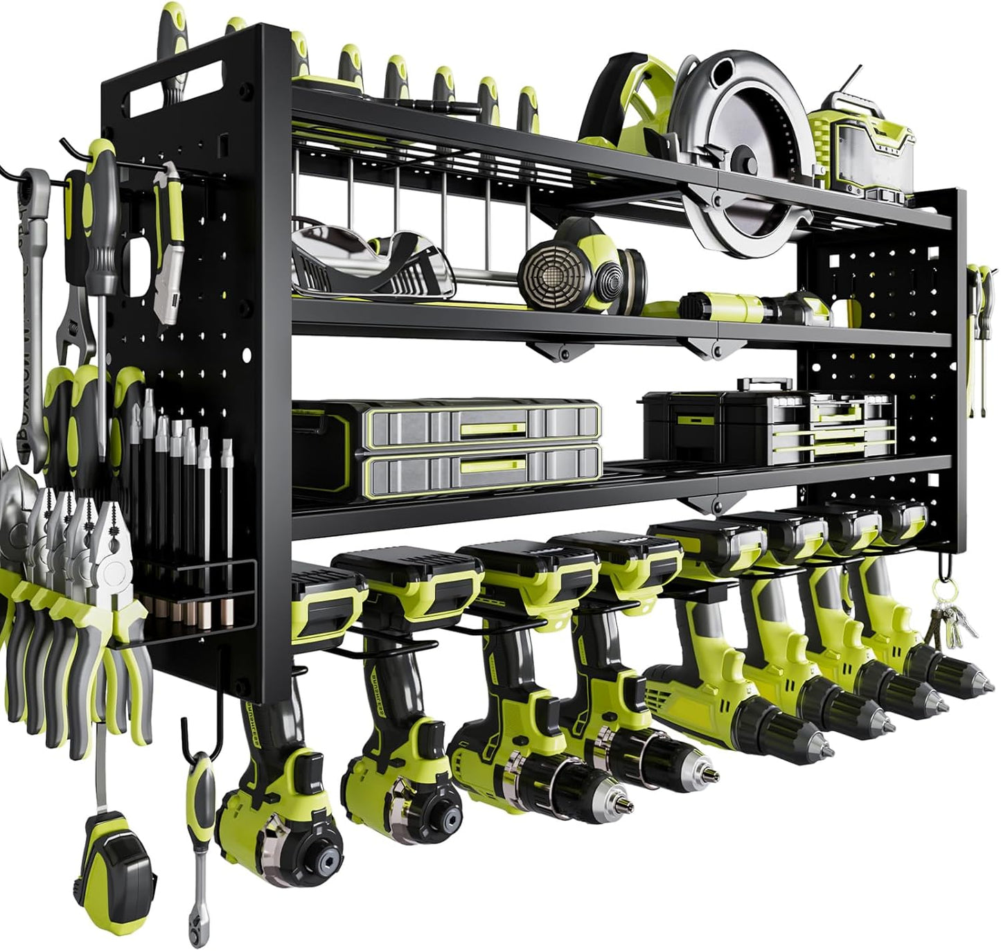 Power Tool Organizer Wall Mount for Cordless Drill Storage
