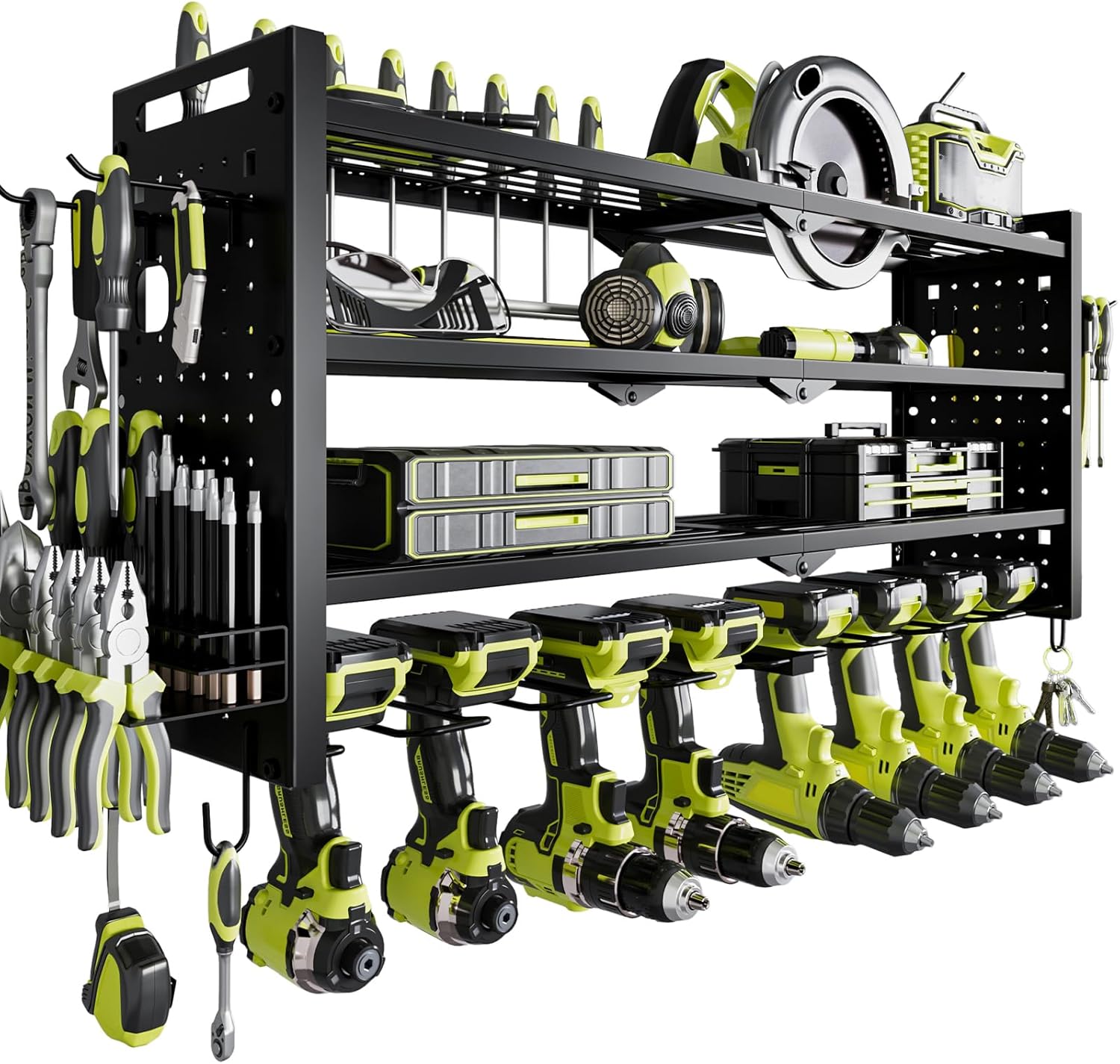 Power Tool Organizer Wall Mount for Cordless Drill Storage