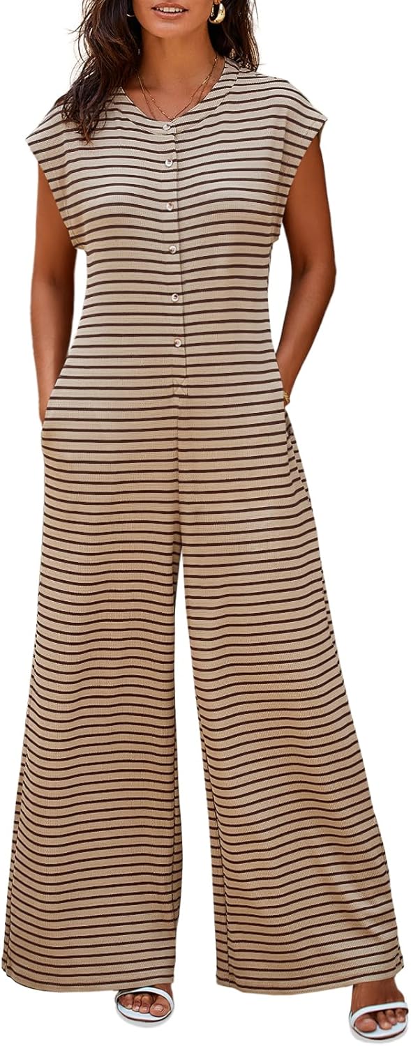 Casual Striped Jumpsuits for Women - Stylish Summer Outfit
