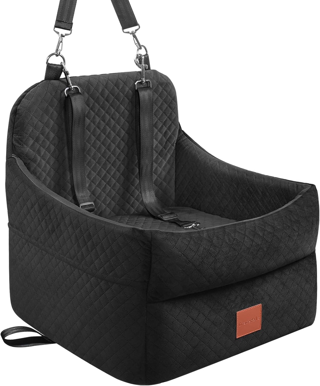 Dog Car Seat for Small/Medium Dogs Under 35lbs - Comfortable Ride
