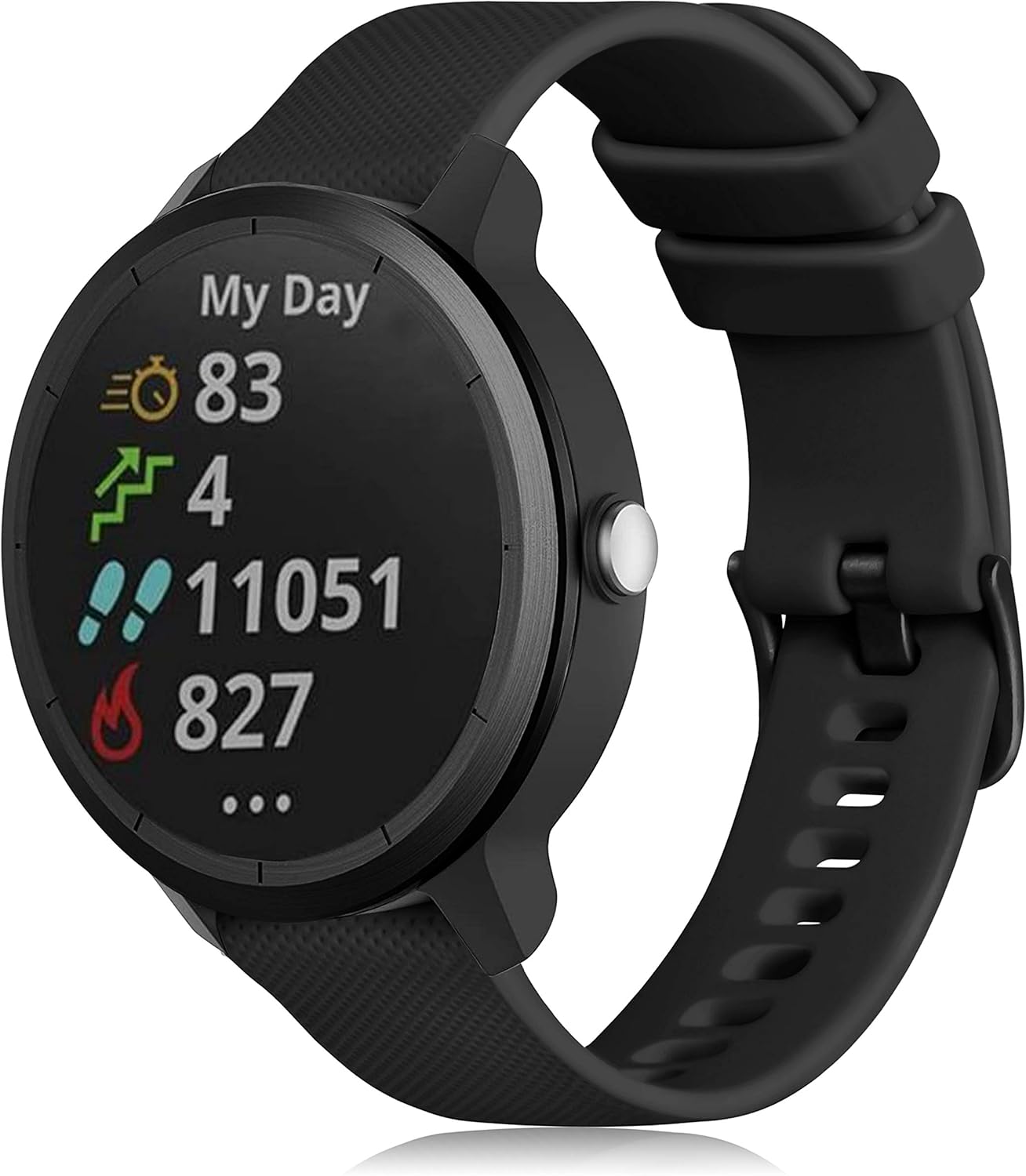GEAK 20mm Silicone Band for Garmin Vivoactive - Black