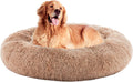 DUMOS 37.4x37.4 in Calming Donut Dog Bed - Cozy Faux Fur