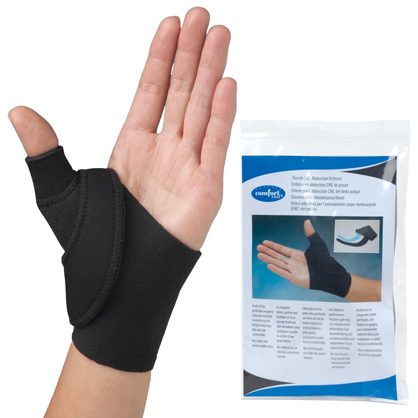 Comfort Cool Thumb CMC Abduction Splint for Right Hand Support
