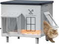 Indestructible Heated Cat House for Outdoor Cats - Waterproof Warm