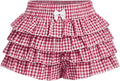 Women's Y2K Ruffle Gingham Bloomers Cute Mini Micro Shorts - Party