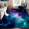 Starry Sky Galaxy Rug - Kids' Glitter Dark Blue Carpet