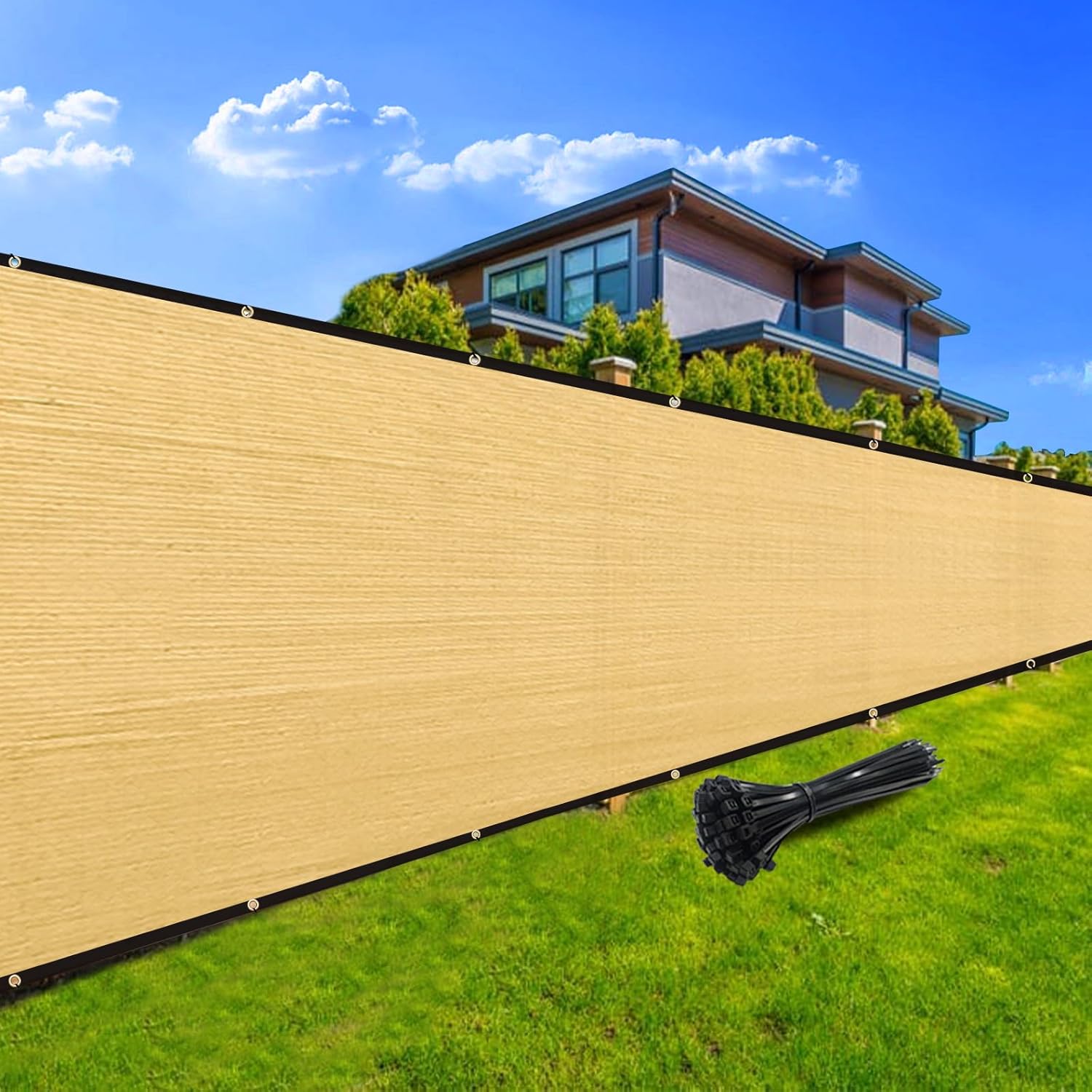 Privacy Screen Fence 5ft x 50ft Heavy Duty 90% Blockage Mesh