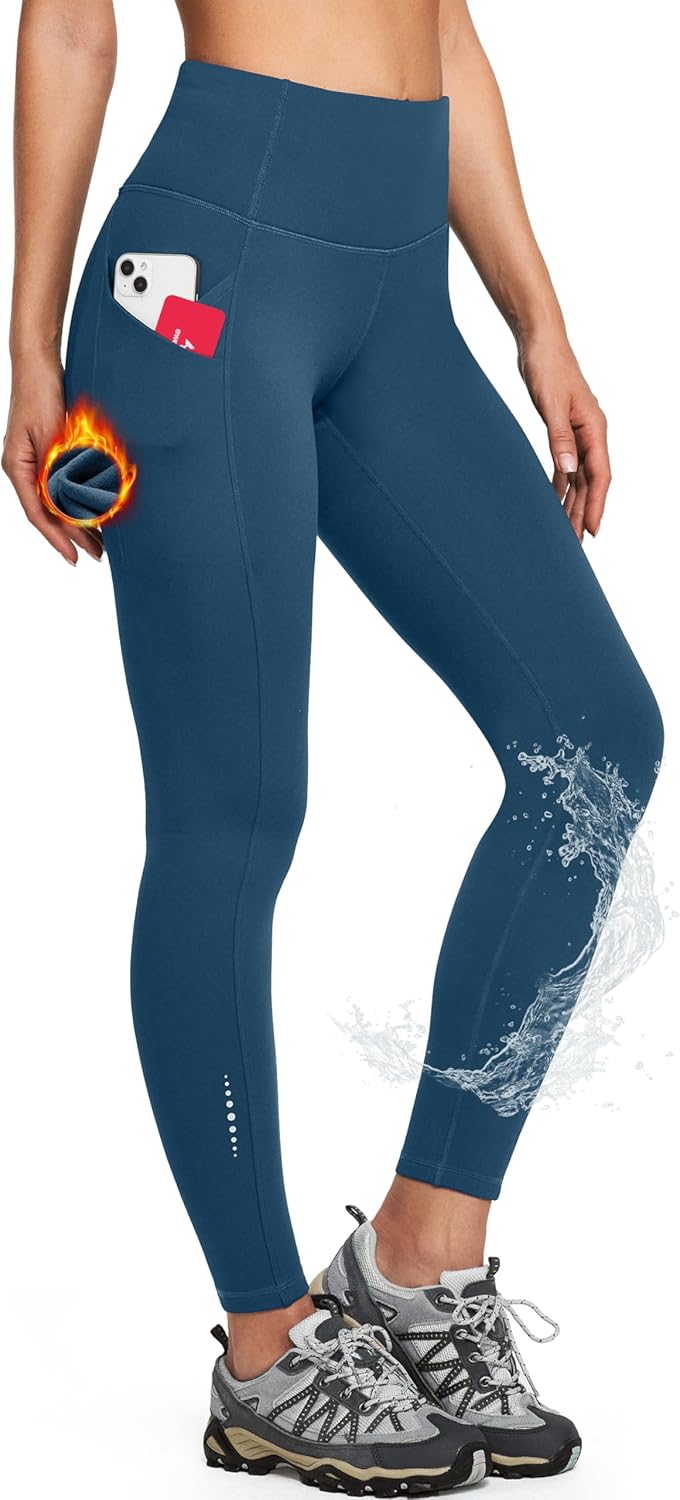 Ewedoos Womens Fleece Lined Leggings for Winter Sports Comfort
