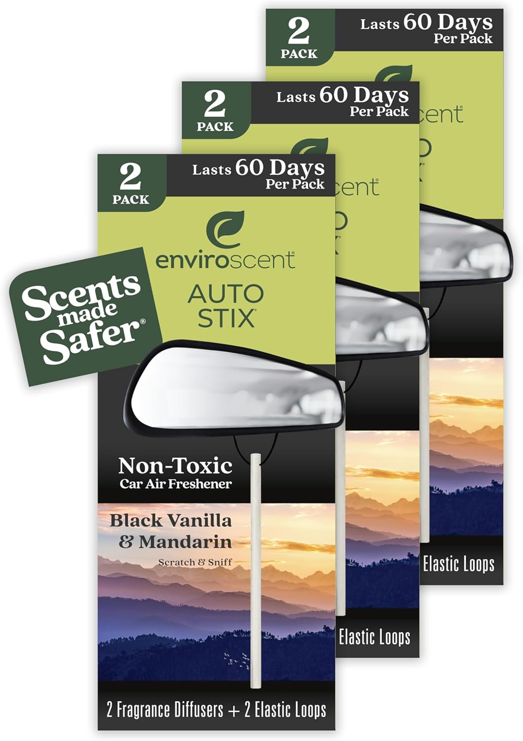 Long-Lasting Non-Toxic Car Freshener Pack 