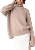 YKR Turtleneck Sweater Chunky Knitted Pullover - Warm Everyday Staple