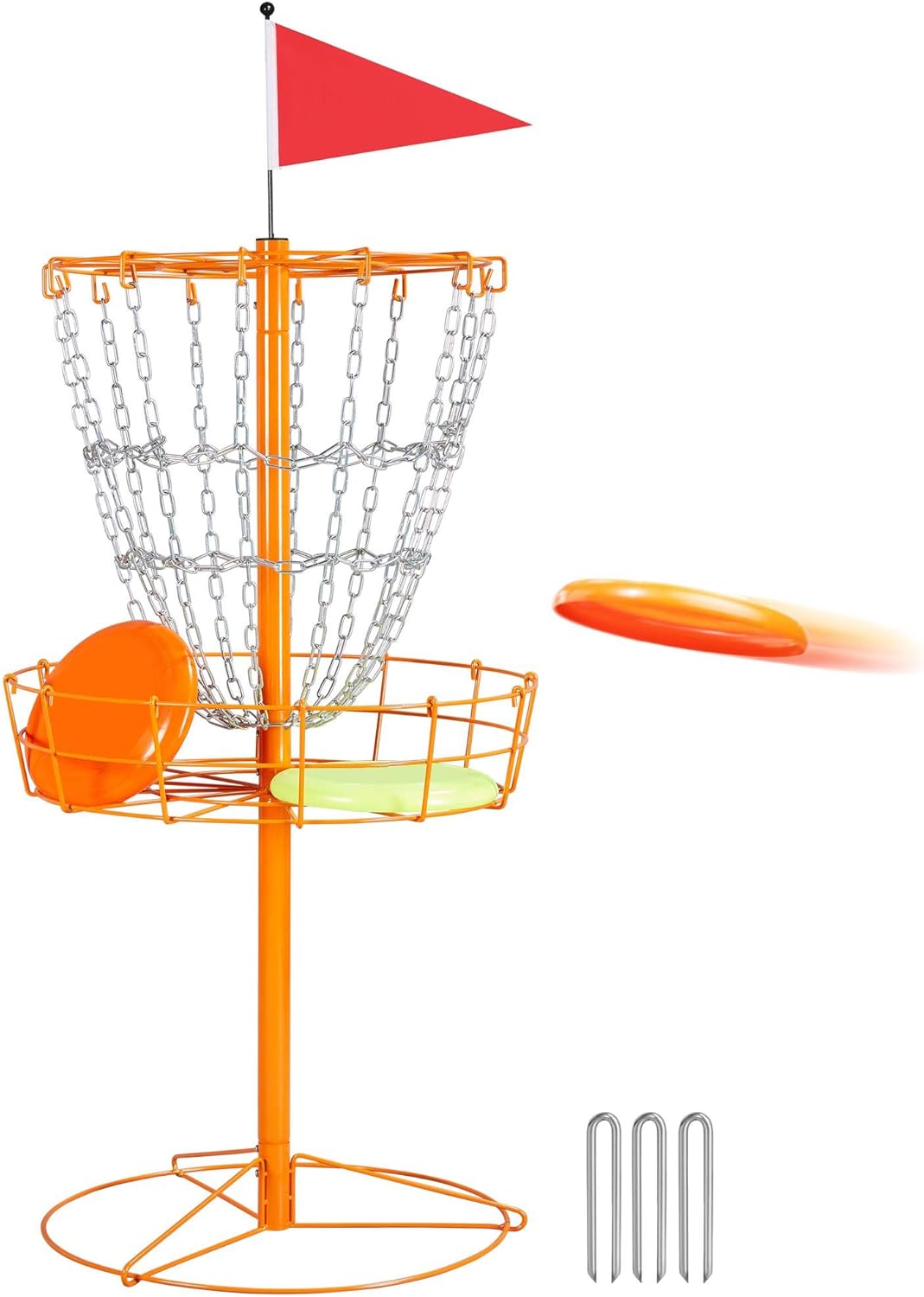 Yaheetech Portable Disc Golf Basket - Ace Your Game Anywhere!