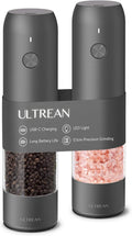 Starry Gray Electric Pepper Grinder - Rechargeable, 6 Grind Levels