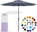 9 Feet Outdoor Umbrella with Terylast Navy Fabric for Patio