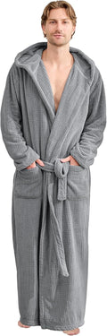 Bathrobes for Men Full Length Long Towel Robes with Hood - Cozy Wrap