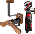 Helmet Holder Wall Mount - Solid Wood & Heavy Duty Steel Rack