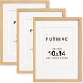 10x14 Oak Wood Picture Frame 3 Pack - Minimalist Natural Oak Frames