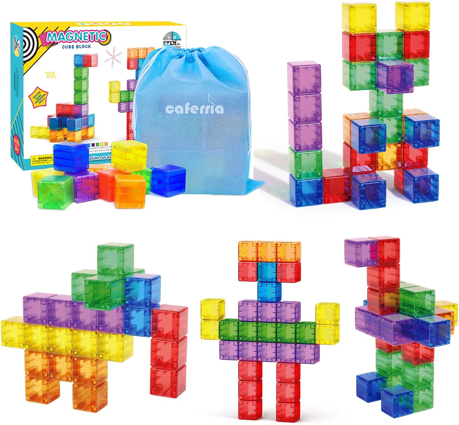 Montessori Magnetic Building Blocks for Ages 2-7