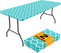 Rectangle Table Cloth 8 ft 2-Pack Fitted Waterproof Tablecloths
