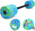 Aquatic Exercise Swim Barbell and Discs - Detachable Foam Pool Weights