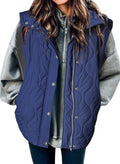 Cropped Puffer Vest Women Lightweight Quilted Stand (Style YCBT)