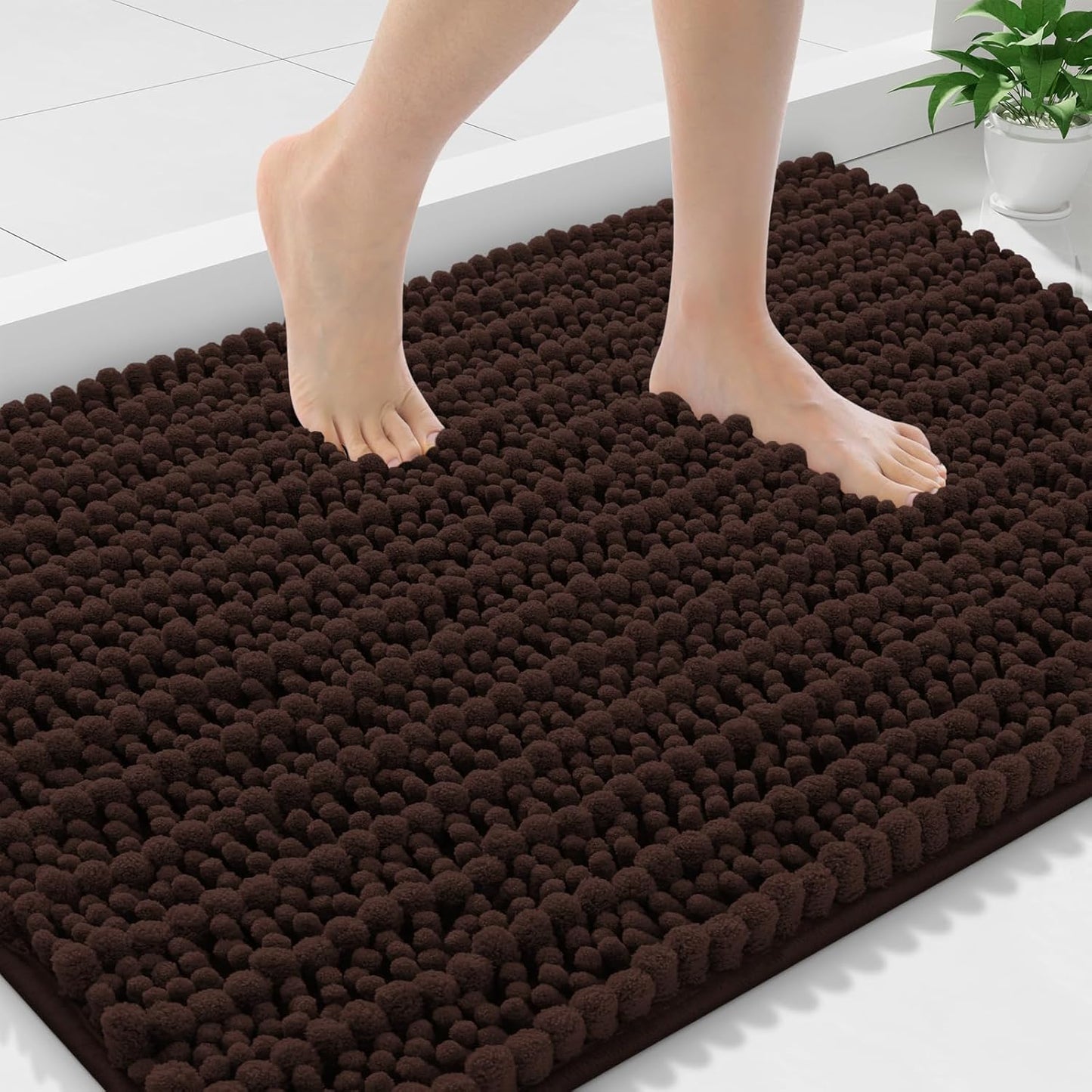 Smiry Bathroom Rugs Mat 36x24, Soft Absorbent Chenille Mats