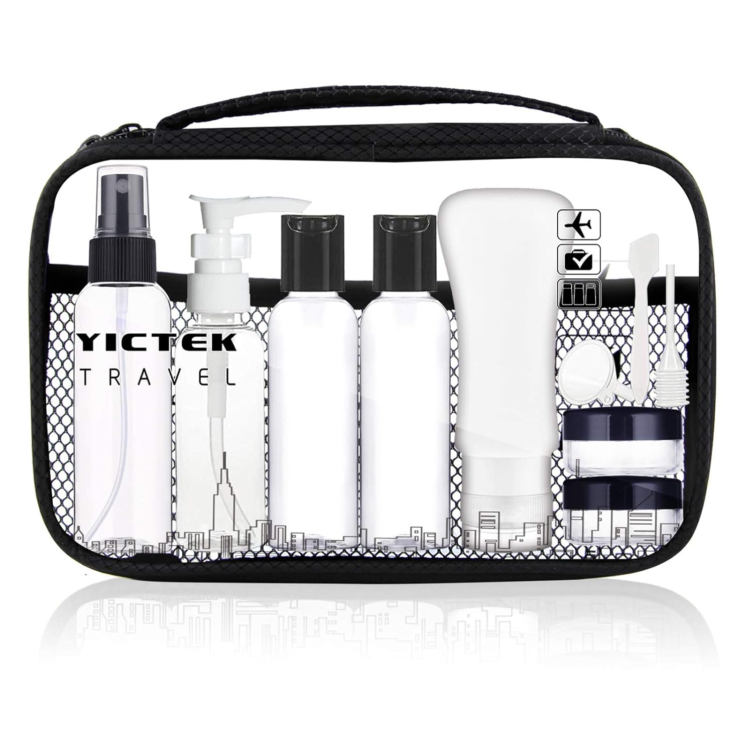 TSA Approved Travel Bottles Kit - Leakproof Toiletries Set