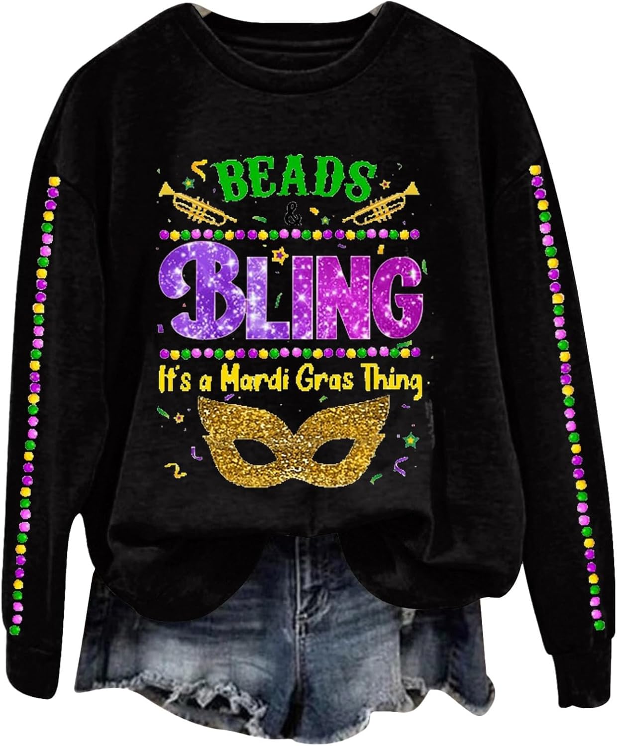 Sparkling Sequin Mardi Gras Top