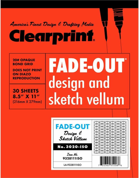 Clearprint Isometric Grid Paper Pad - Precision Drawing Tool