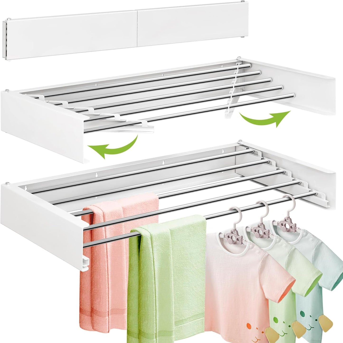 Wall Mounted Clothes Drying Rack for Space Saving Solutions