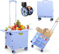 FELICON SELORSS Folding Utility Cart - Portable Rolling Crate with 360