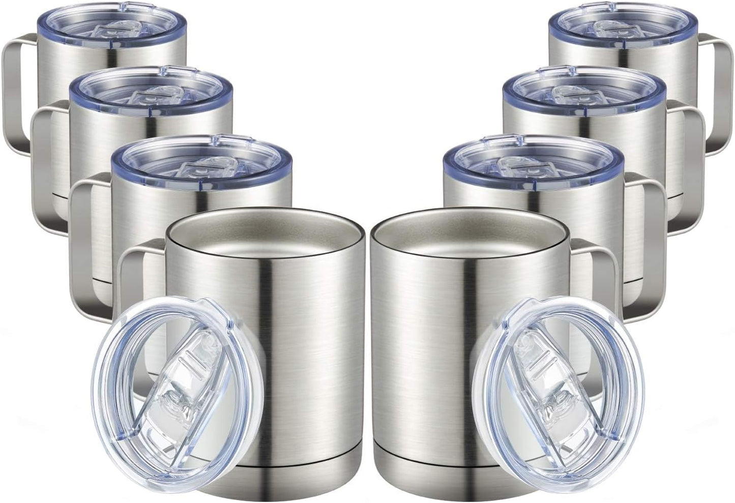 MEWAY 12oz Stainless Steel Insulated Travel Tumblers Set of 8