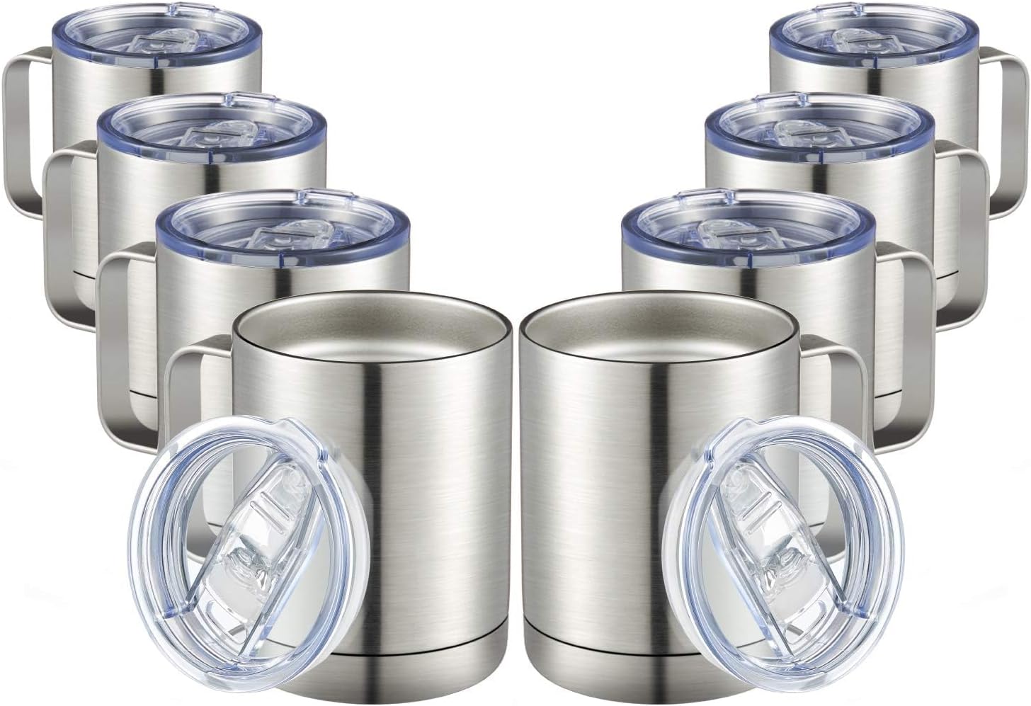 MEWAY 12oz Stainless Steel Insulated Travel Tumblers Set of 8