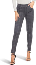 Ginasy Dress Pants for Women - Plaid Stretch Pull On Work Leggings